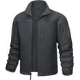 thumbnail image 1 of Men's Fleece Jacket Tactical Full-Zip Winter Coat Jackets Multi Pockets, 1 of 7