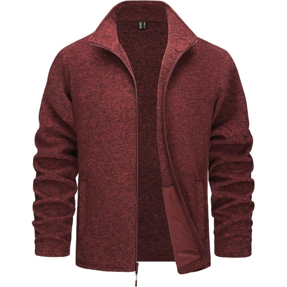 Men's Fleece Jackets Full Zip Lightweight Jacket Casual Soft Warm Coats with Pockets