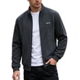 thumbnail image 1 of Men's Fleece Jackets Full Zip Lightweight Outdoor Hiking Jackets Warm Soft Zip Up Casual Travel Winter Fall Coat, 1 of 3