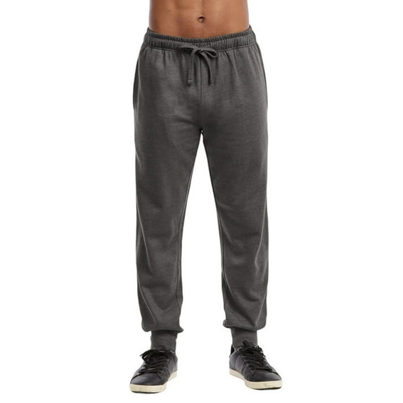 Men's Fleece Jogger Cotton Lightweight Sweatpants with Drawstring and Pockets Warming Thermal Lined Causal Athletic Jogging Trousers Menswear