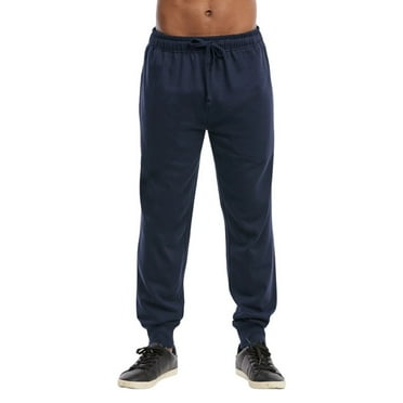 Men's Fleece Jogger Cotton Lightweight Sweatpants with Drawstring and Pockets Warming Thermal Lined Causal Athletic Jogging Trousers Menswear