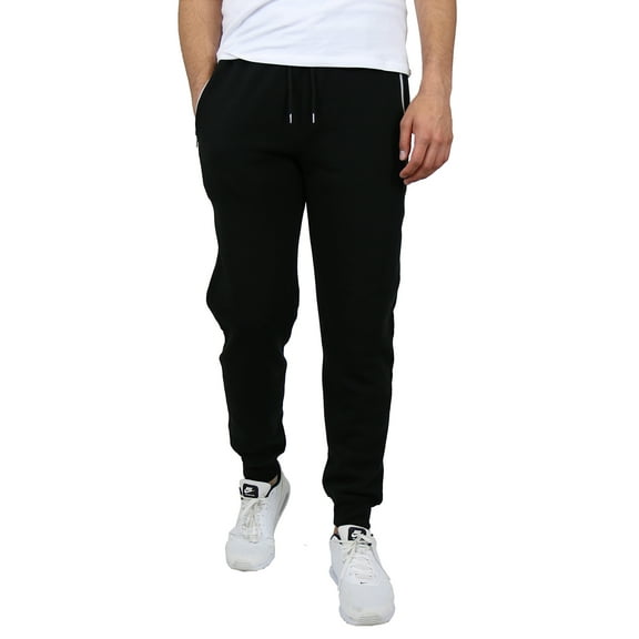 Galaxy by Harvic High Slim Elastic Waistband Solid Print Polyester, Jogger Sweatpants (Men's)