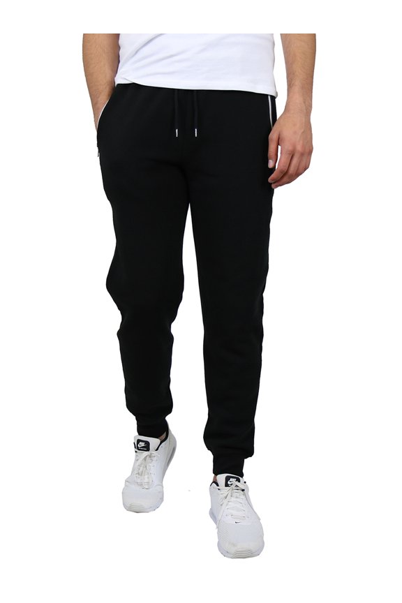 High Slim Elastic Waistband Solid Print Polyester, Jogger Sweatpants (Men's)