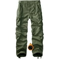 thumbnail image 1 of Men's Fleece Lined Camo Hiking Tactical Ripstop Pants Winter Outdoor Work Cargo Pants with 8 Pockets, 1 of 5