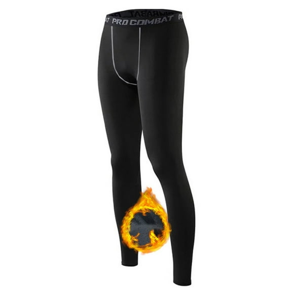 Men's Fleece Lined Cycling Tights Thermal Hiking Running Pants Winter Basketball Pants Stretchy Athletic Sport Tights