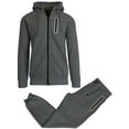 thumbnail image 1 of Men’s Fleece-Lined Hoodie & Jogger 2-Piece Set With Reflective Design (S-2XL), 1 of 5