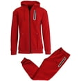 thumbnail image 1 of Men’s Fleece-Lined Hoodie & Jogger 2-Piece Set With Reflective Design (S-2XL), 1 of 5