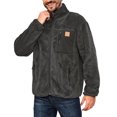 thumbnail image 1 of Men's Fleece Lined Jacket Fuzzy Sherpa Full Zip Thermal Coat Lightweight Outwear for Fall Winter (Pure Gray M), 1 of 7