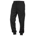 thumbnail image 1 of Men's Fleece Lined Jogger Draw String Sweat Pants Running Active Sports 2 Side Pockets (S, Black), 1 of 3
