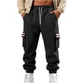thumbnail image 1 of Men's Fleece Lined Joggers Heavyweight Baggy Stretch Plus Size Cargo Sweatpants Cinch Bottom Hiking Outdoor Pant, 1 of 9