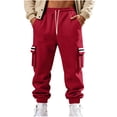 thumbnail image 1 of Men's Fleece Lined Joggers Heavyweight Baggy Stretch Plus Size Cargo Sweatpants Cinch Bottom Hiking Outdoor Pant, 1 of 9