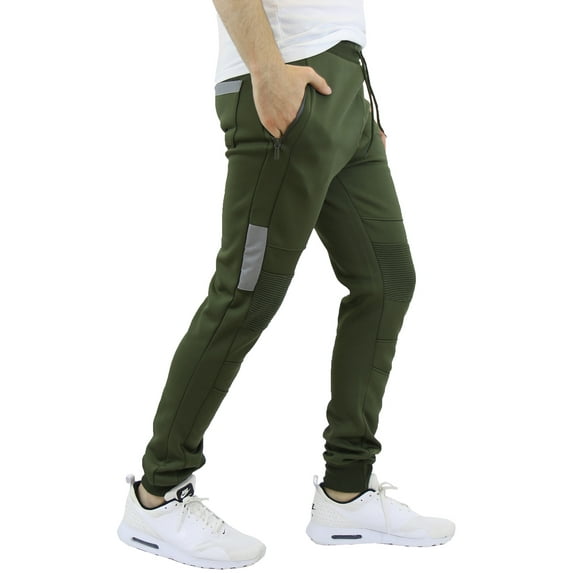 Men's Fleece-Lined Joggers with Zipper Pockets