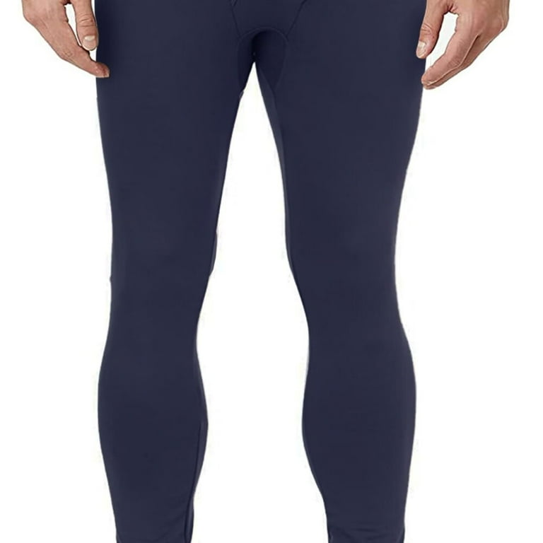 Men's Fleece Lined Long Johns Leggings Bottoms Men's Winter Warm