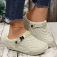 thumbnail image 1 of Men's Fleece Lined Mule Clogs Wide Toe Box Adjustable Buckle Strap Closed Toe Slip On Non Slip Warm Walking Shoes, 1 of 4