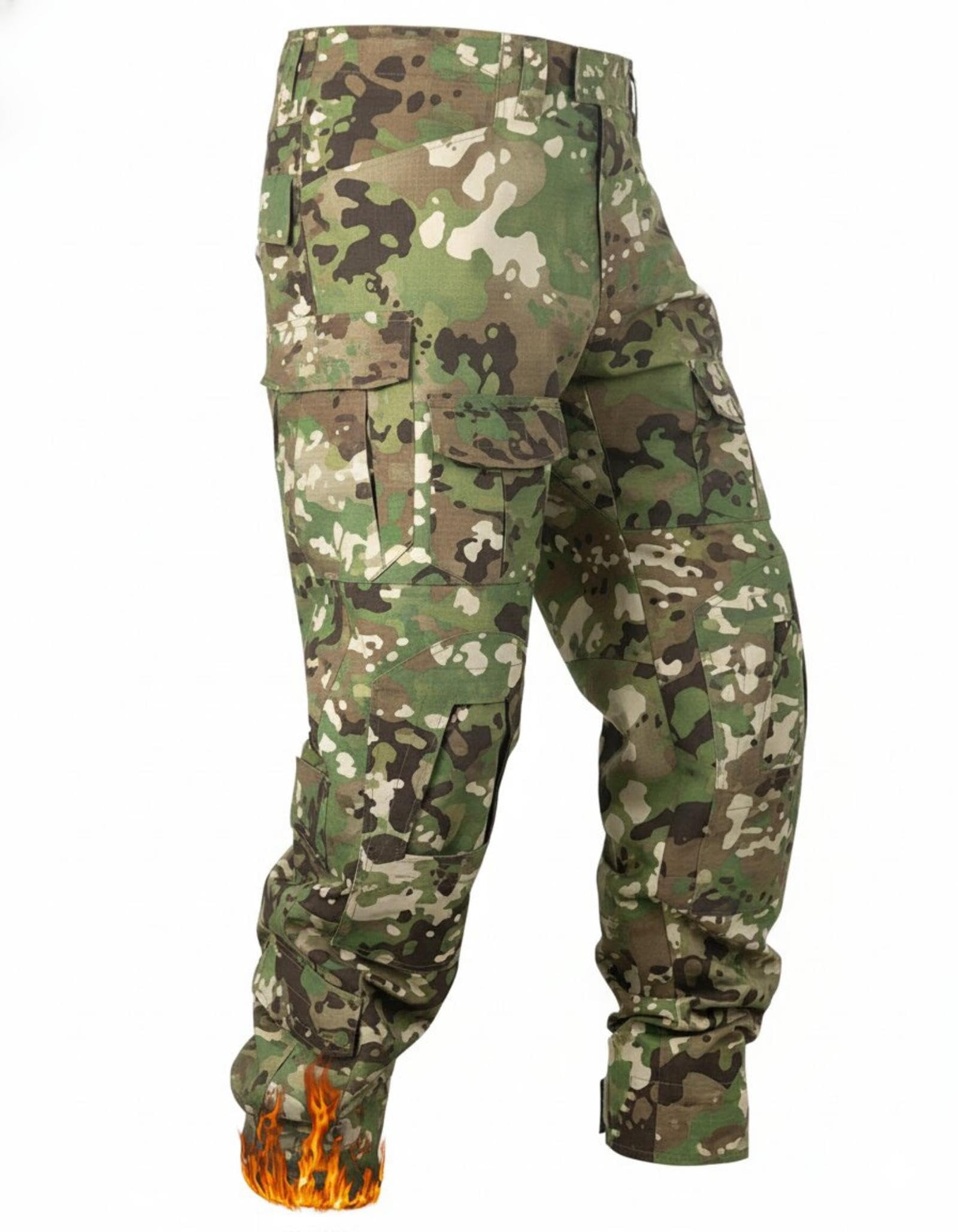 TRGPSG Men's Fleece Lined Cargo Pants, Waterproof Insulated Winter ...