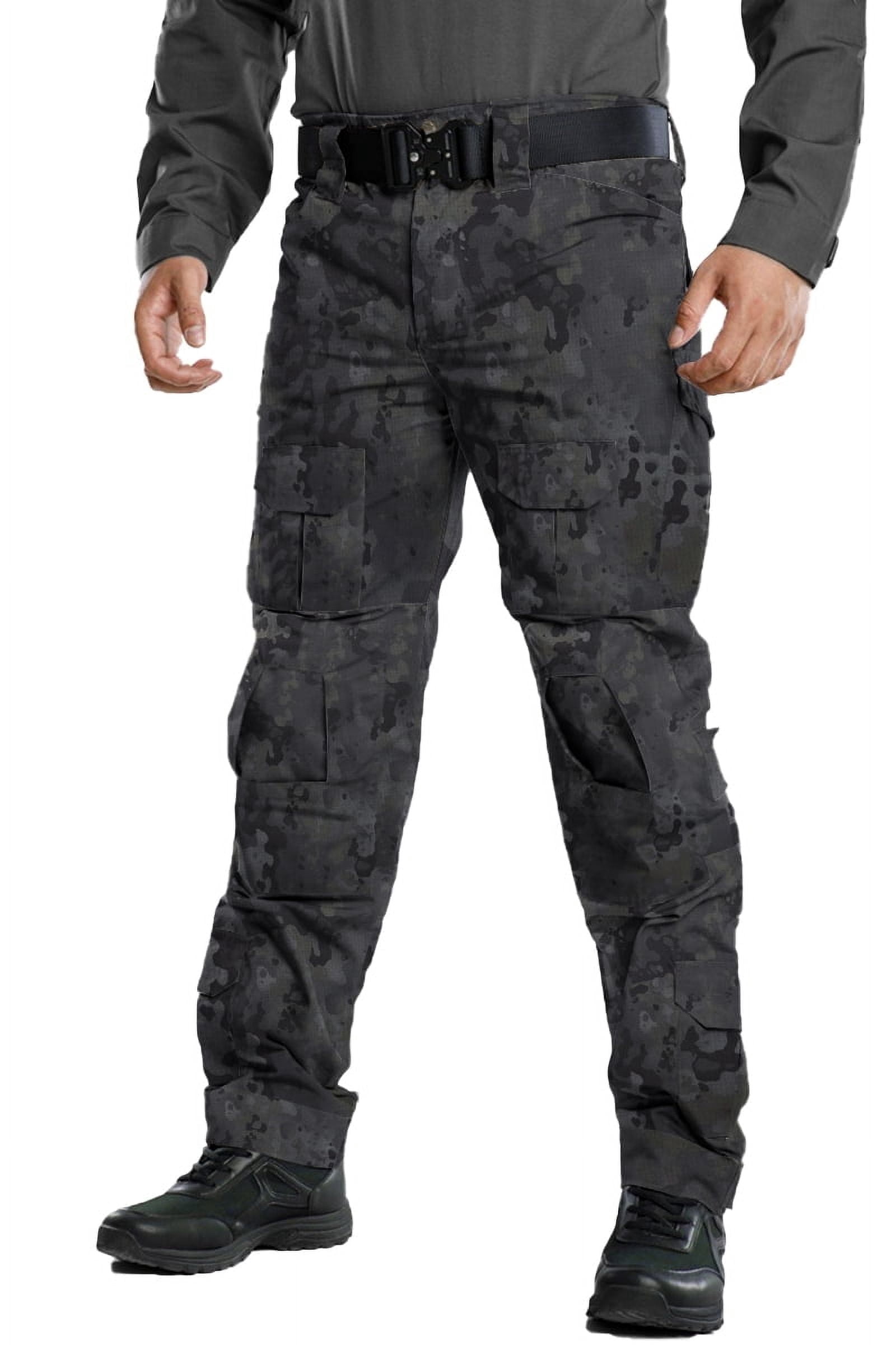 TRGPSG Men's Fleece Lined Cargo Pants, Waterproof Insulated Winter ...