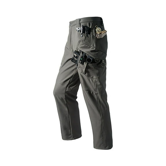 Men's Fleece Lined Snow Ski Pants Pant Wateproof Windproof Softshell Pants Winter Outdoor Hiking Fishing