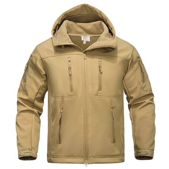 Men's Fleece Lined SoftShell Jacket Waterproof Winter Coat Ideal for Rain Hiking Snow Ski