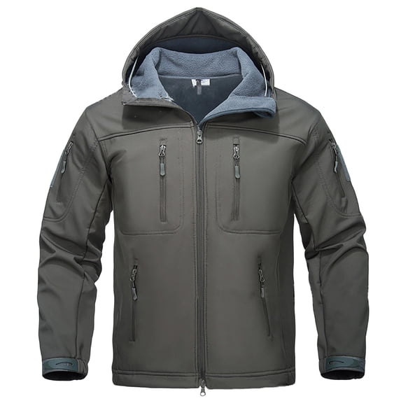Men's Fleece Lined SoftShell Jacket Waterproof Winter Coat Ideal for Rain Hiking Snow Ski