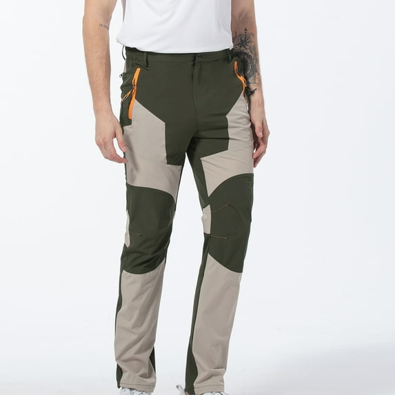 Men's Fleece Lined Sweatpants Winter Outdoor Pants For Women Water Proofing Thickened Mountaineering Ski Pants Khaki M