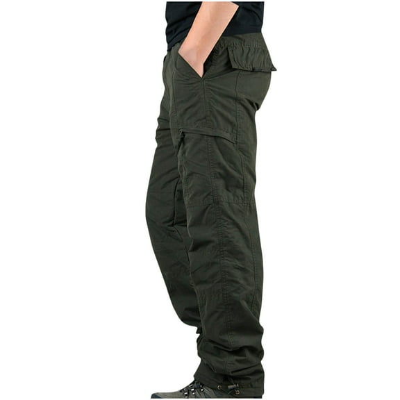 Men's Fleece Lined Tactical Pants Cotton Winter Warm Outdoor Softshell Pants Men Thermal Thick Heavyduty Cargo Pant