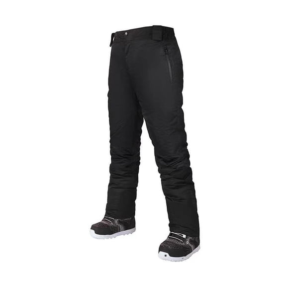 Men's Fleece Lined Water Resistant Ski Snow Pants Thermal Insulated Windproof Outdoor Pants with Zipper Pockets Black XXL