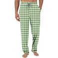 Men's Fleece Pajama Pants Plaid Sleepwear Pants Soft Comfy Sleep Lounge