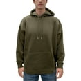 thumbnail image 1 of Men's Fleece Poly/Cotton Hoodie Birthday Gift Midweight Hooded Pullover Sweatshirt for Men, Large, Olive Green, 1 of 5