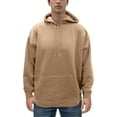 thumbnail image 1 of Men's Fleece Pullover Hoodie Loose Fit Ultra Soft Hooded Sweatshirt With Pockets, Medium, Taupe, 1 of 5