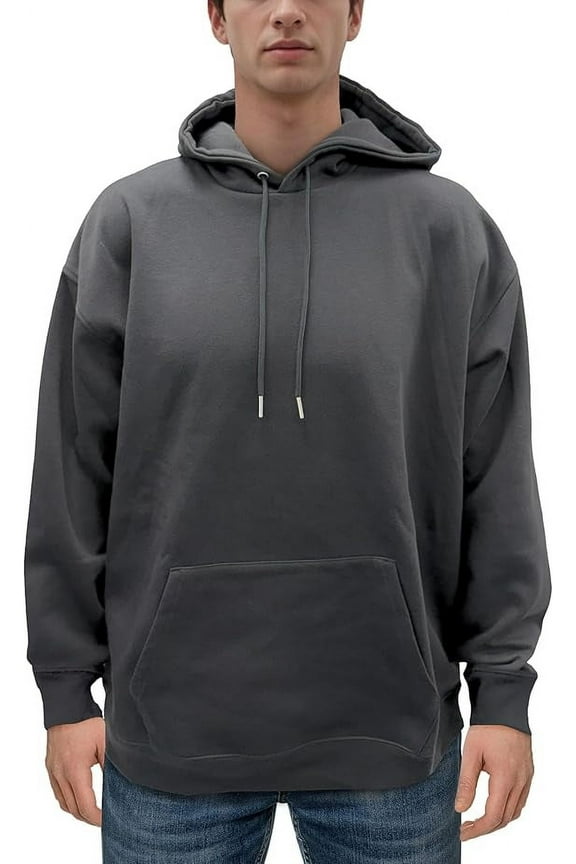 Men's Fleece Pullover Hoodie Loose Fit Ultra Soft Hooded Sweatshirt With Pockets, X-Large, Gray
