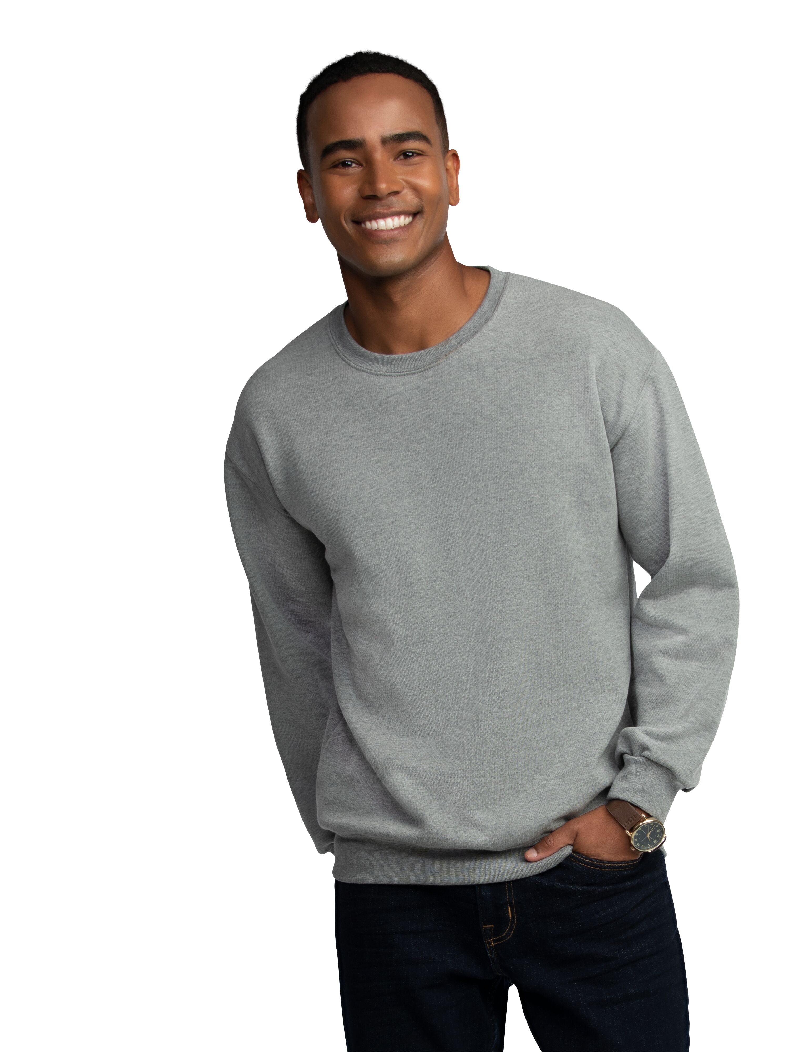 Fruit of the Loom Men s Fleece Crew Sweatshirt Sizes S 4XL