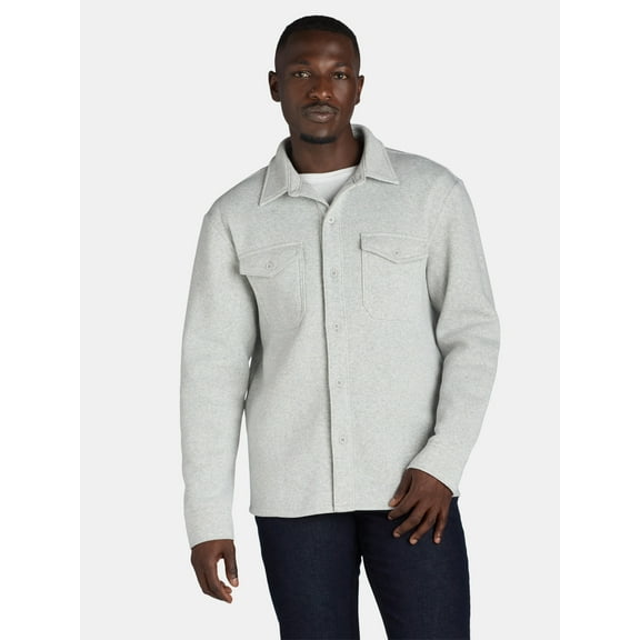 Lazer Men's and Big Men’s Fleece Shacket, Sizes XS-3XL