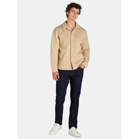 Lazer Men's and Big Men’s Fleece Shacket, Sizes XS-3XL