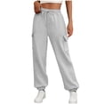 thumbnail image 1 of Men's Fleece Sweat Pants Joggers Cuffed Sweatpants Warm Cotton Baggy Sweatpants with Waist Elastic Khaki XL, 1 of 6