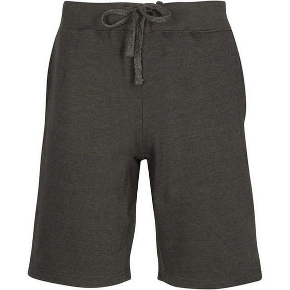 Men's Fleece Sweat Shorts Two Side Pockets Drawstring Solid Shorts Charcoal 3XL