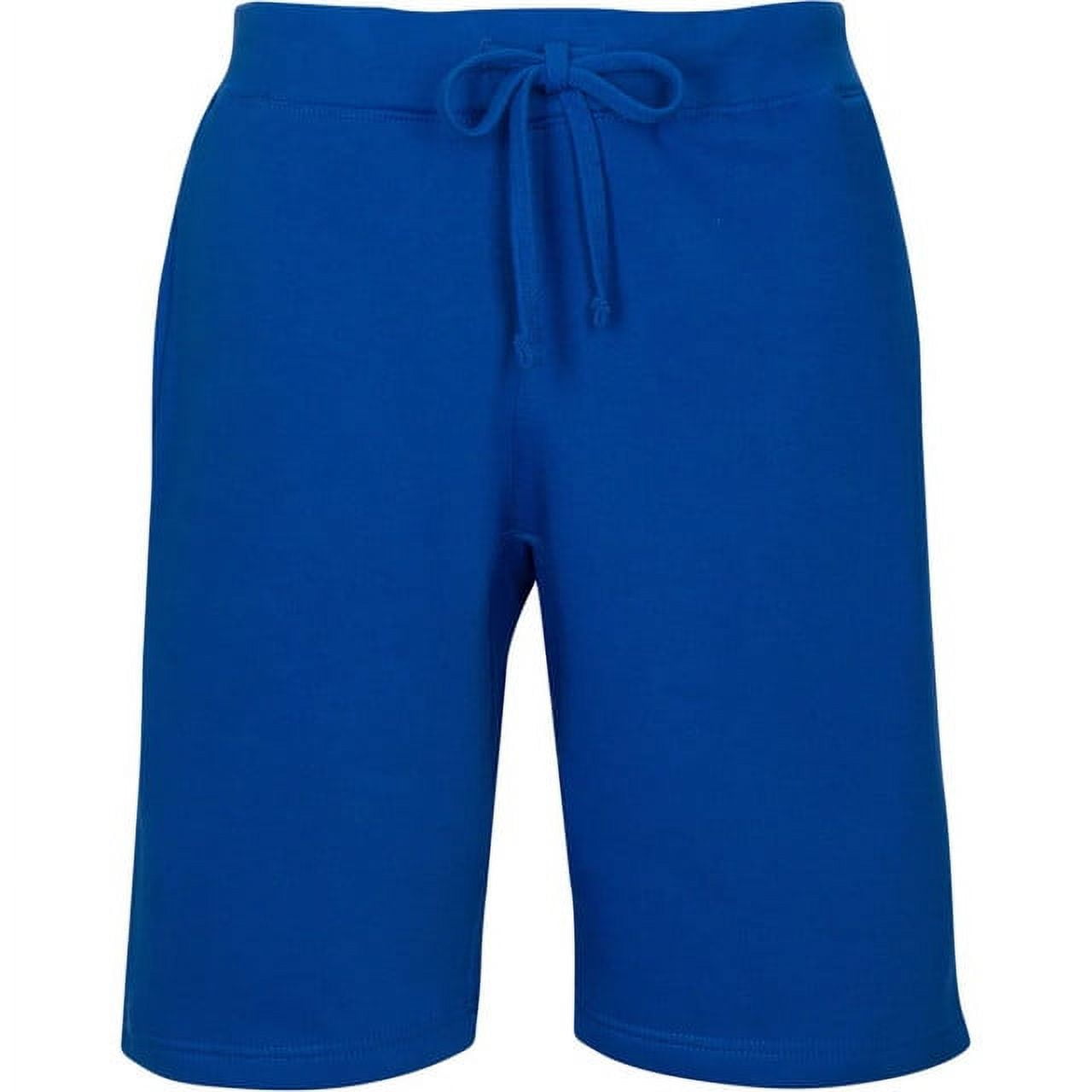 Men's Fleece Sweat Shorts Two Side Pockets Drawstring Solid Shorts Pink XL