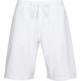 thumbnail image 1 of Men's Fleece Sweat Shorts Two Side Pockets Drawstring Solid Shorts White Small, 1 of 2