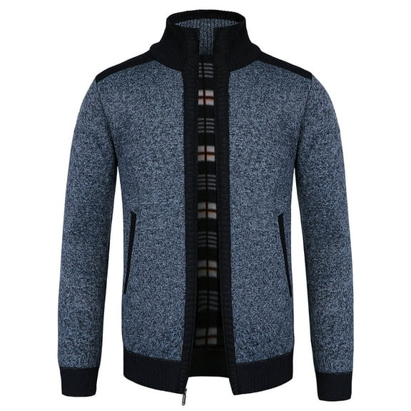 Men's Fleece Sweater Knitwear Zip up Hoodies Fall Winter Thicken Warmth Casual Lightweight Combat Jacket Hooded Sweatshirt Gym Training Tops