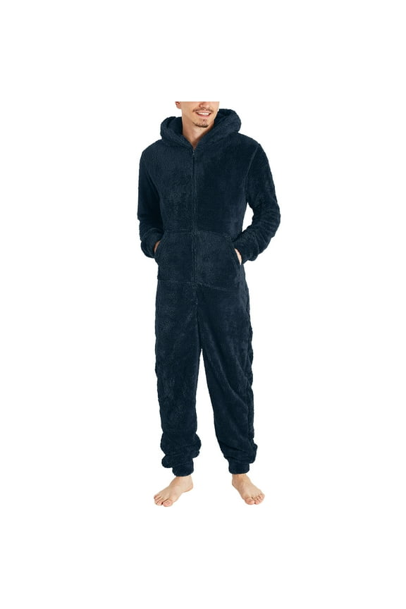 Men's Fleece Sweatsuits - Men Fuzzy Fleece Full Zip Hooded Jackets and Elastic Waist Jogger Pants Sets Winter Warm 2 Piece Outfit Hooded Zipper Sweatshirt Sets