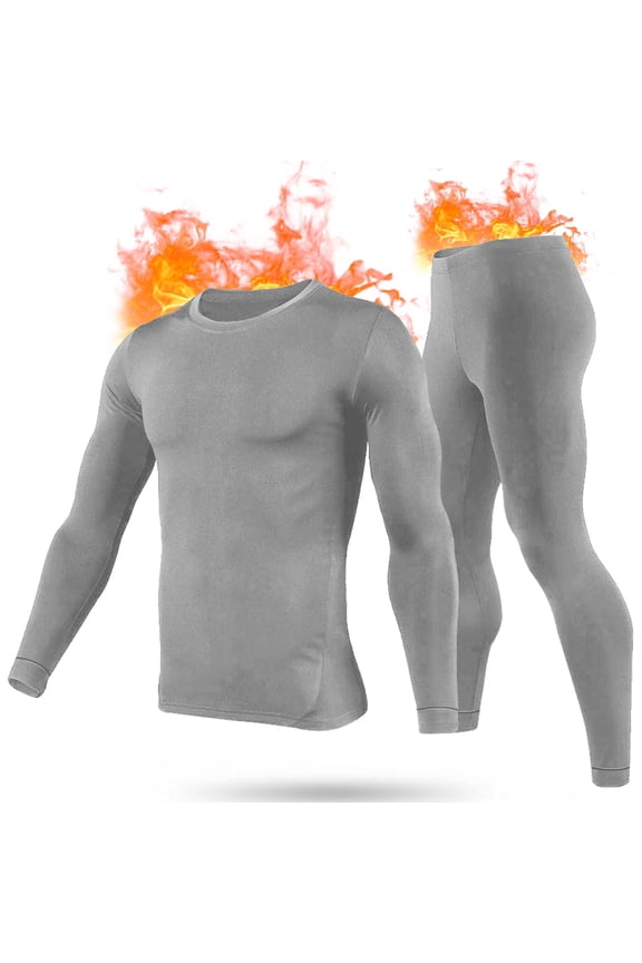 Men's Fleece Thermal Underwear 2 Sets,  Fleece Long Johns Sleepwear, 3 Colors, Size m-2xl