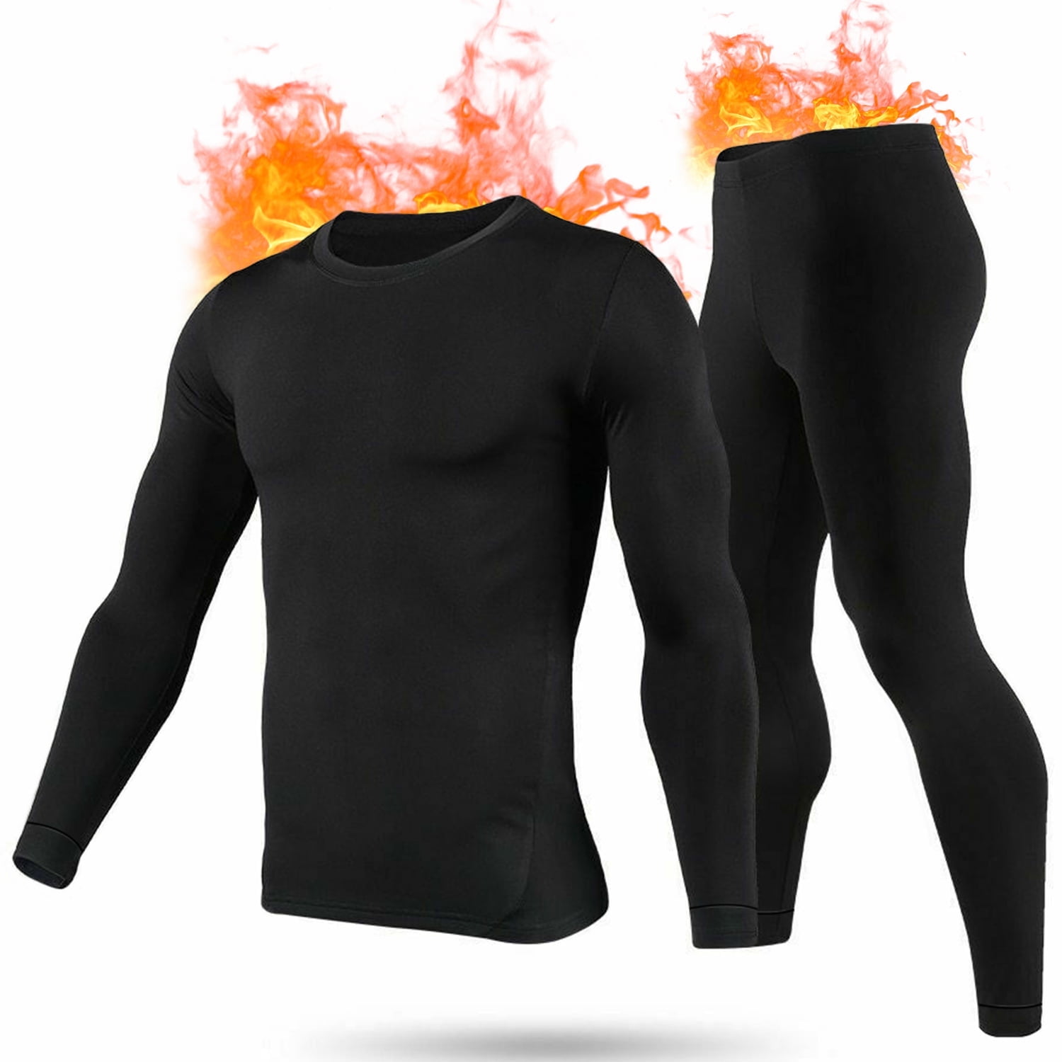 Men's Fleece Thermal Underwear 2 Sets, iMounTEK Fleece Long Johns