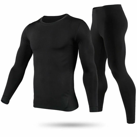 Men's Fleece Thermal Underwear Set, Fleece Long Johns Sleepwear, 3 Colors, Size m-2xl