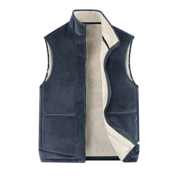 Men's Fleece Vest Outdoor Sleevess Jackets Polar Soft Vest With Zip Warm Lightweight Outerwear for Fall Winter