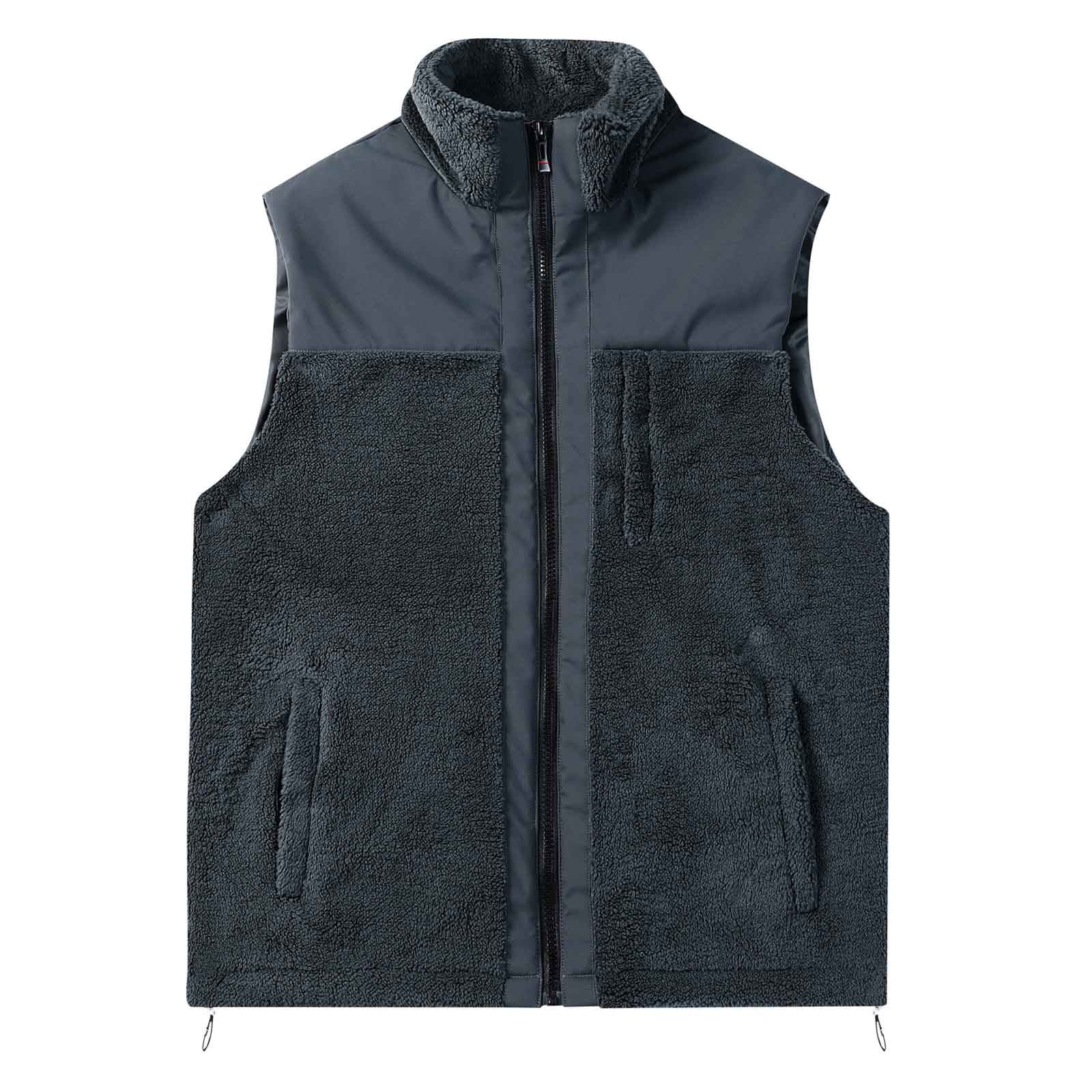 OGLCCG Men's Full-Zip Polar Fleece Vest Fall Winter Warm