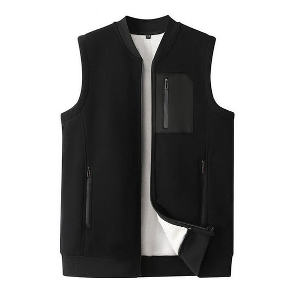 Men's Fleece Warm Vest: Plush and Thick, Sporty and Casual