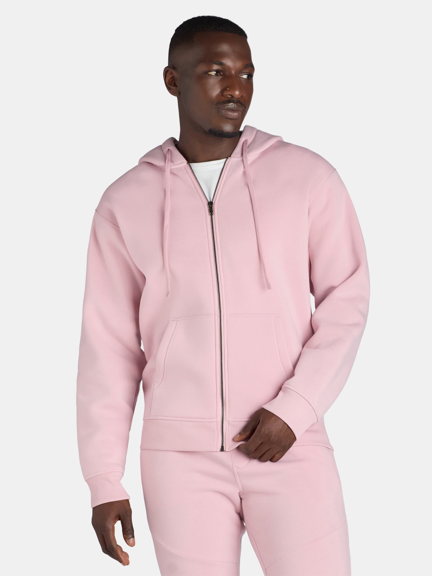 Athletic Works Men's Fleece Full Zip Hoodie Jacket - Walmart.com