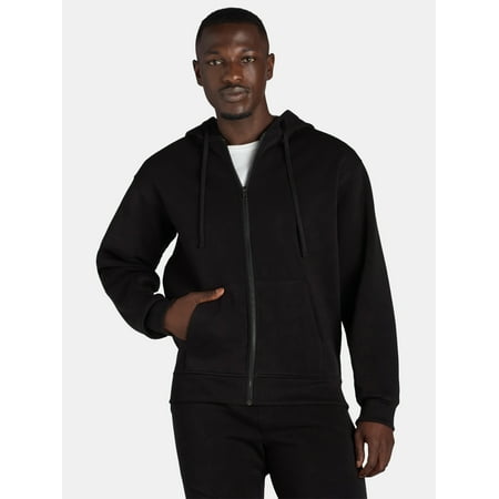 Lazer Men's Fleece Zip Hoodie with Long Sleeves, Sizes XS-3XL