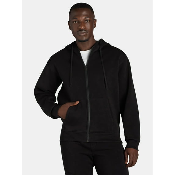 Lazer Men's Fleece Zip Hoodie with Long Sleeves, Sizes XS-3XL