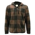 thumbnail image 1 of Men’s Fleece Zip Up Hooded Sweatshirt Plaid Soft Sherpa Lined Lightweight Jacket (Khaki, M), 1 of 3