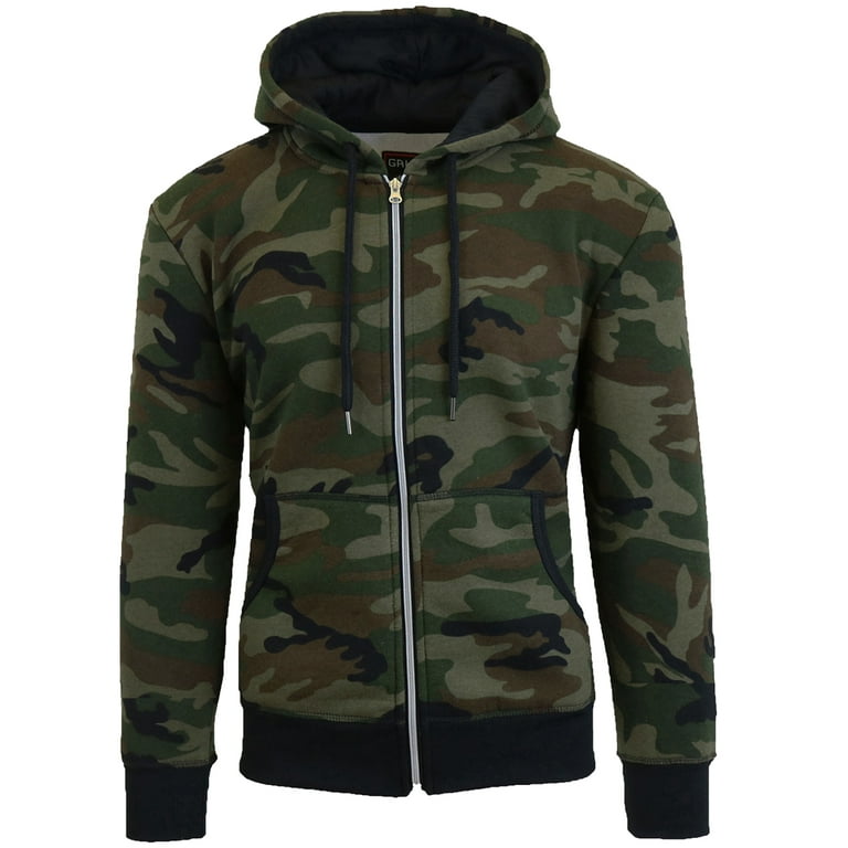 Camo zip up hoodie hotsell walmart